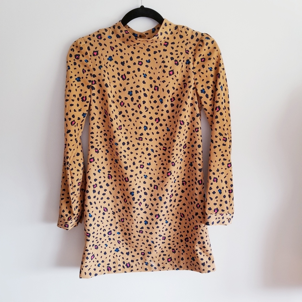 Kimchi Blue Women's Cheetah Long Sleeve Dress